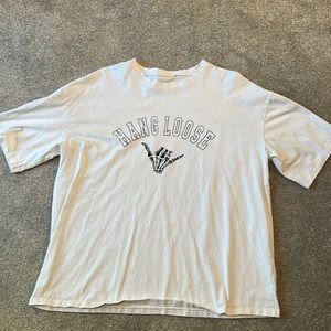 Amazon Oversized Tee. Hang Loose White. Size medium. Worn once.